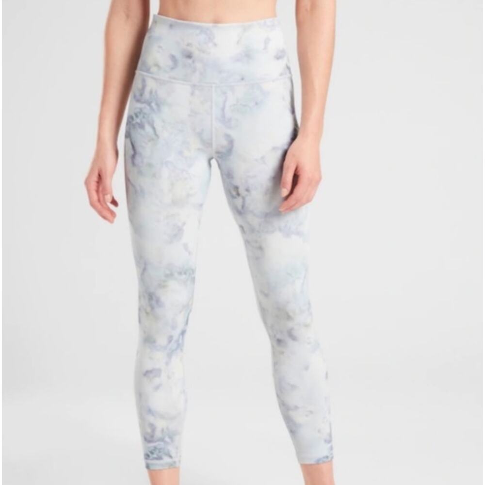 Athleta Elation Snow Dye 7/8 Tight Athletic Leggings High Rise Yoga Activewear